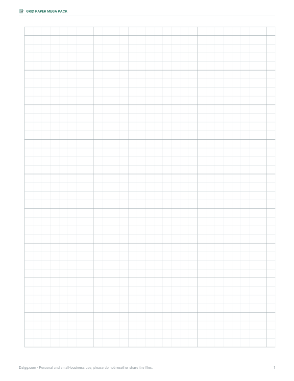Preview of Printable 1/4 Inch Grid Paper