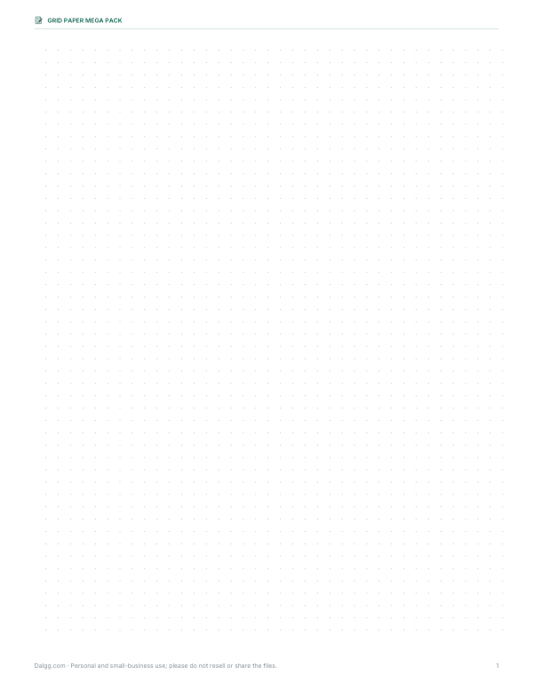 Preview of Printable Dot Grid Paper