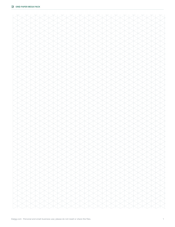 Preview of Printable Isometric Grid Paper